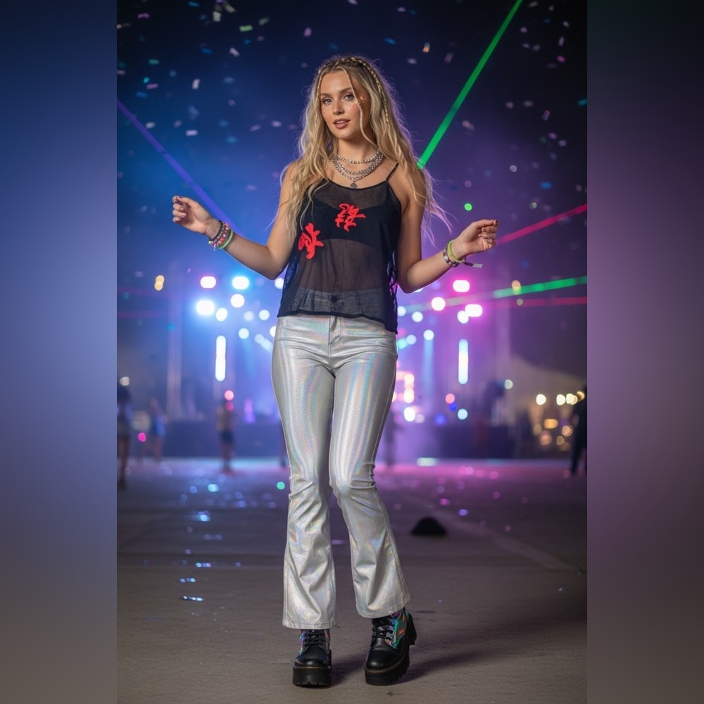 EMMA AN SAM SYMBOL MESH TOP